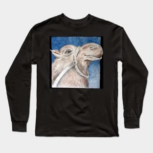 Camel Color Pencil illustration Long Sleeve T-Shirt